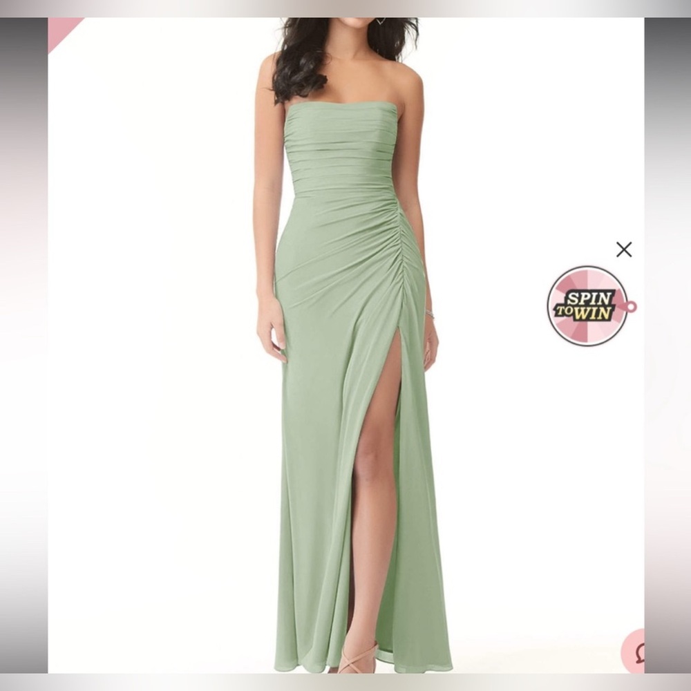 Azazie Darria Sage Green Bridesmaids’ Dress, Size 4